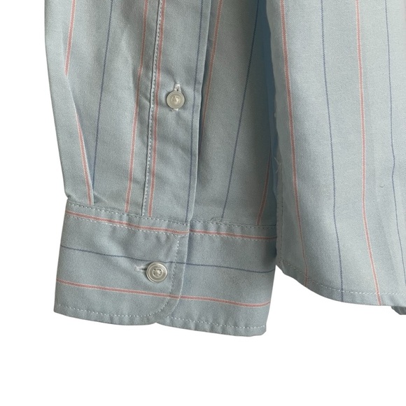 Dockers Stripes Casual Button Down Cotton Blend Dress Shirt Men Size L - Picture 6 of 7